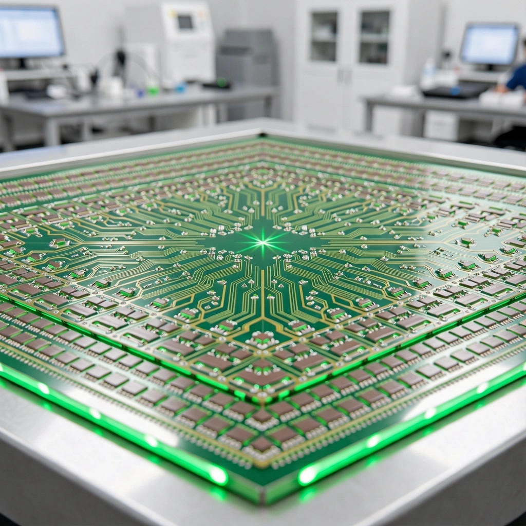 High-tech data architecture visualization